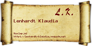 Lenhardt Klaudia névjegykártya
