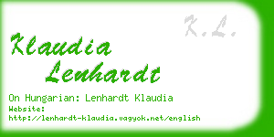 klaudia lenhardt business card